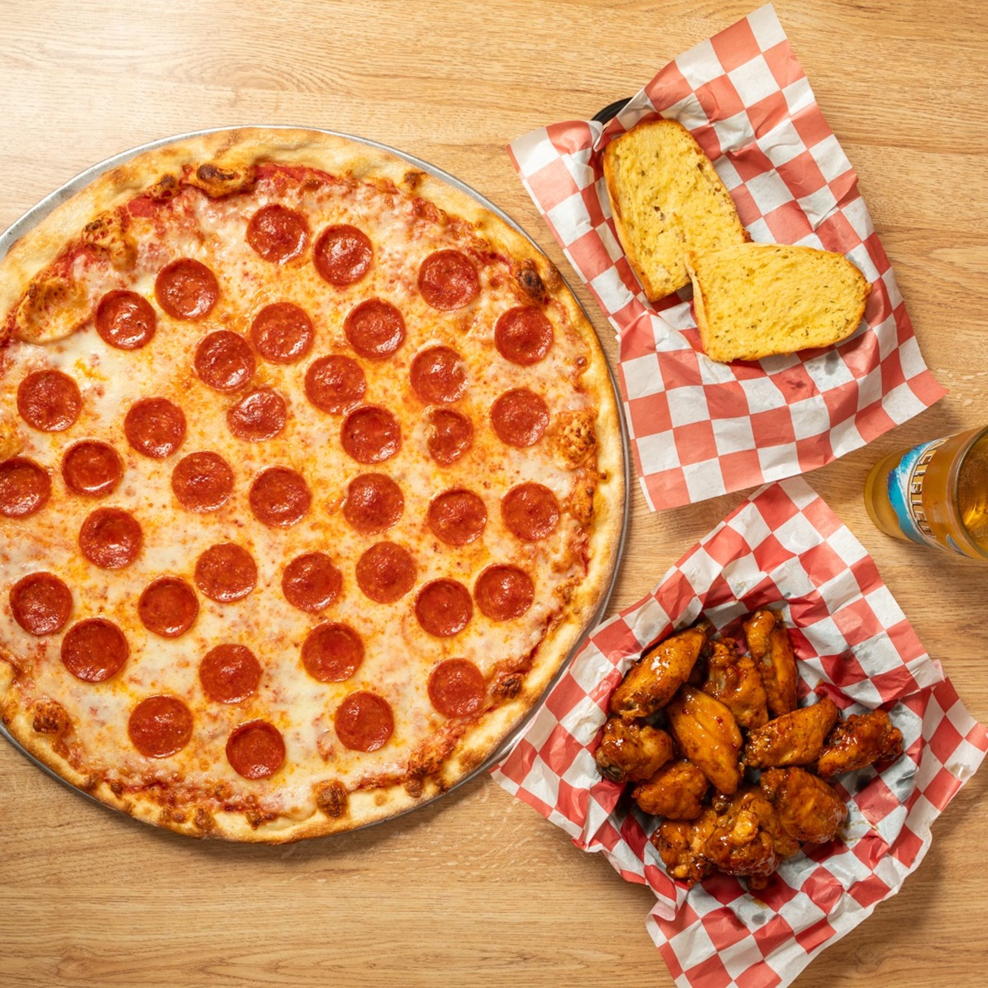 Lunch special: slice, wings, soda